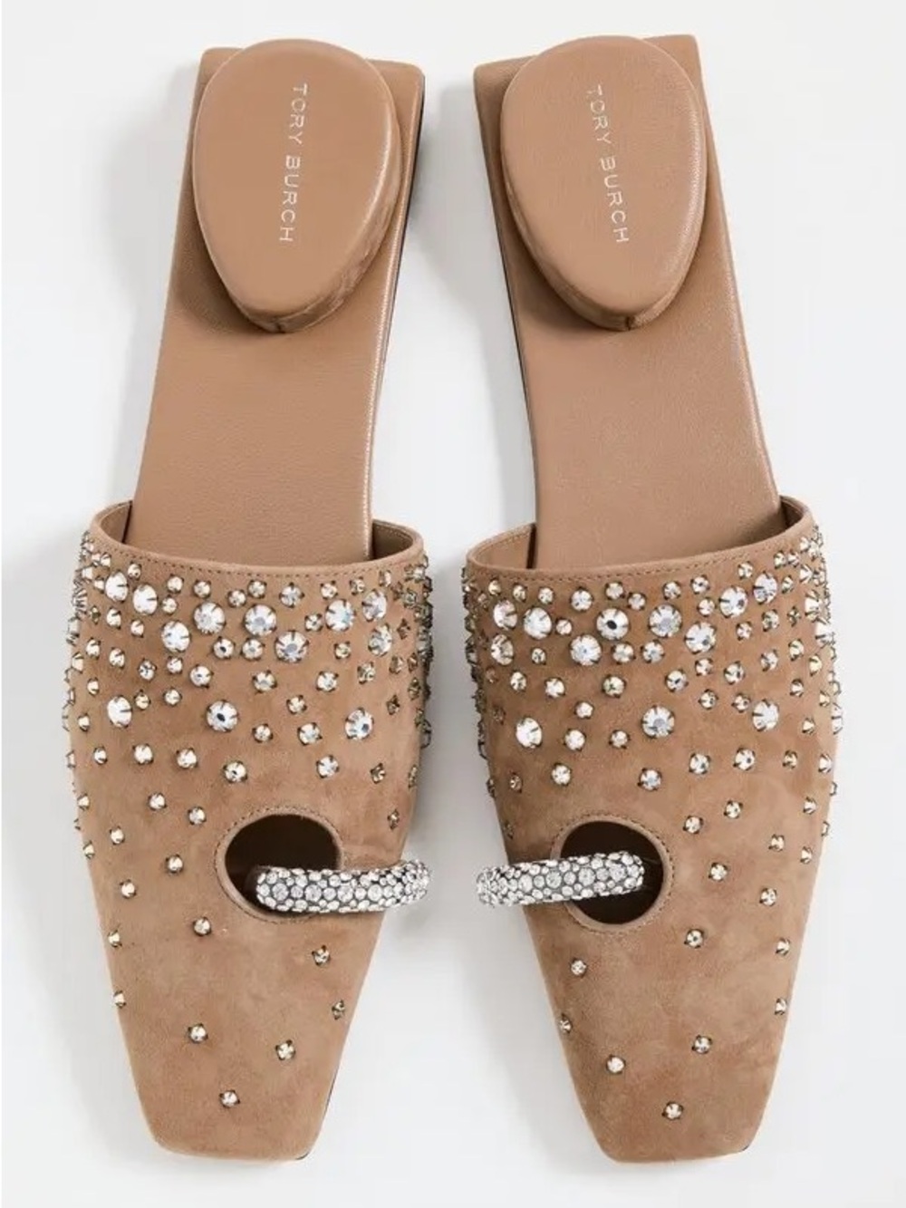 Tory Burch Pierced Crystal Mules - Picture 3 of 10